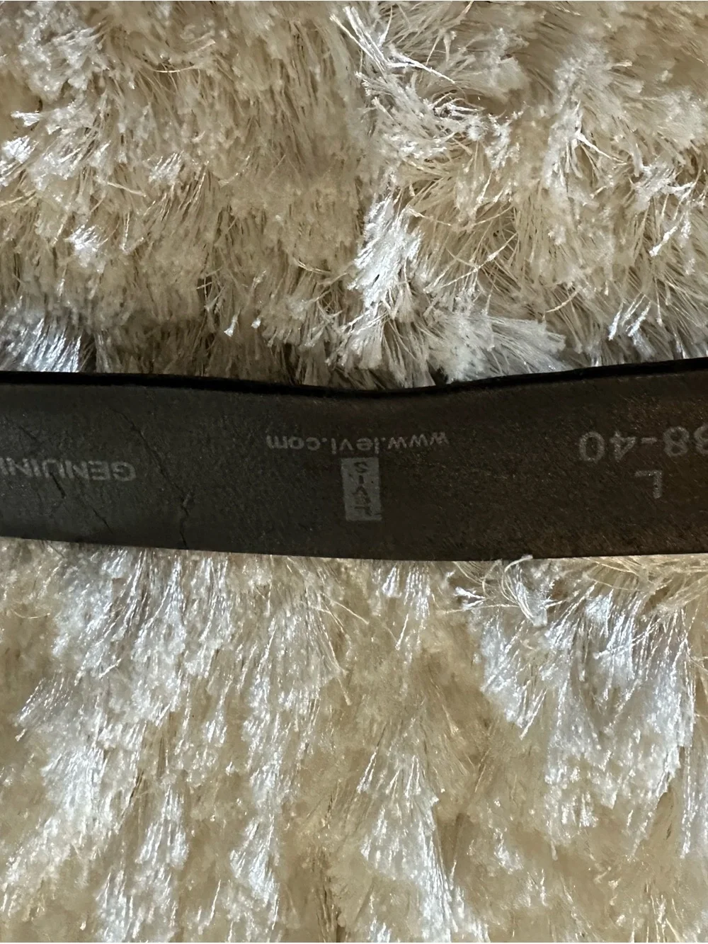 Levi's Black Belt with Oval Silver-Tone Levi Strauss Buckle